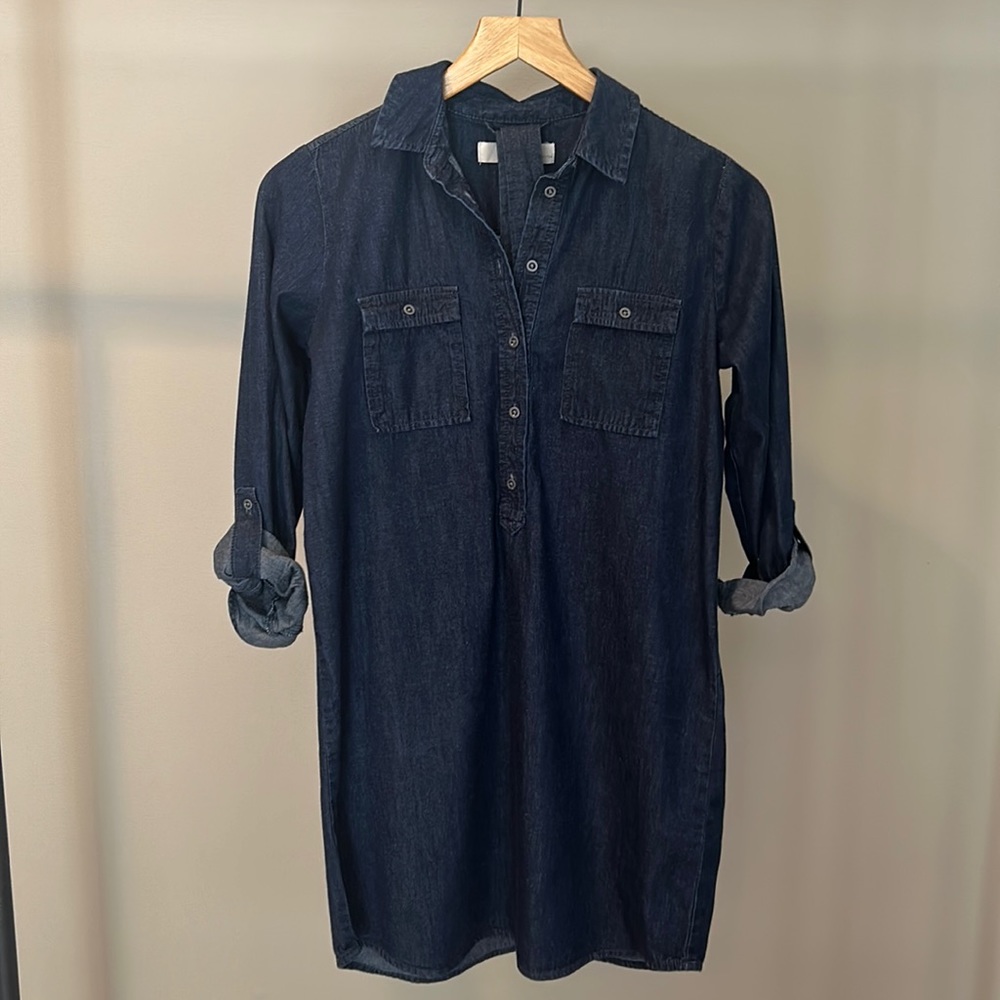 LOFT petite denim shirt dress